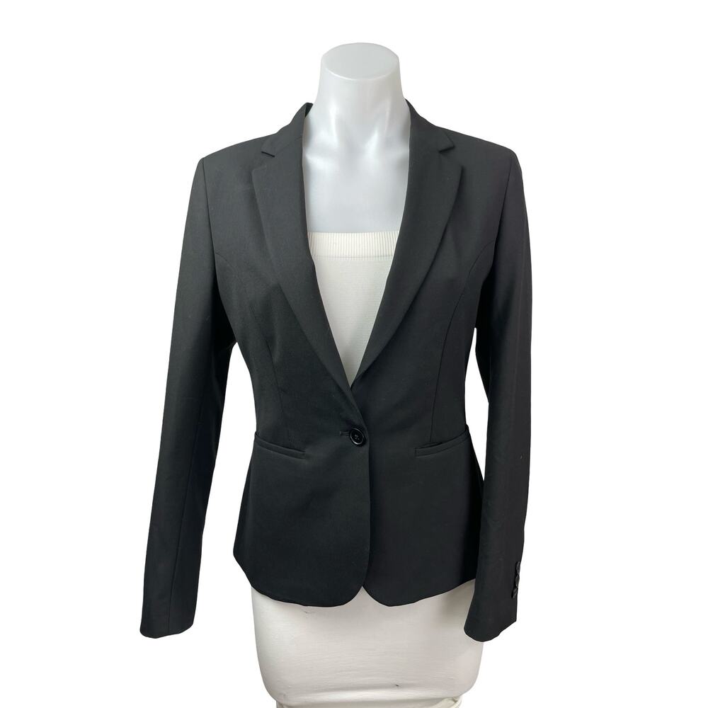 Van Heusen Black Notched Collar Long Sleeve Single Breasted Blazer Coat Jacket S